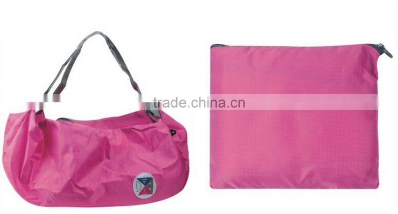 Nylon 3 Way use Foldable bag(transfer to shoulder bag,packbag and handbag)(CF-153)