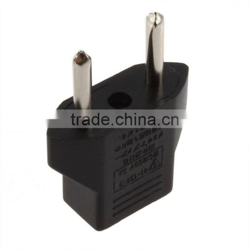 1Pcs Universal Travel US or EU to EU AC Plug Adapter Converter USA to Euro Europe Wall Power Charge Outlet Sockets