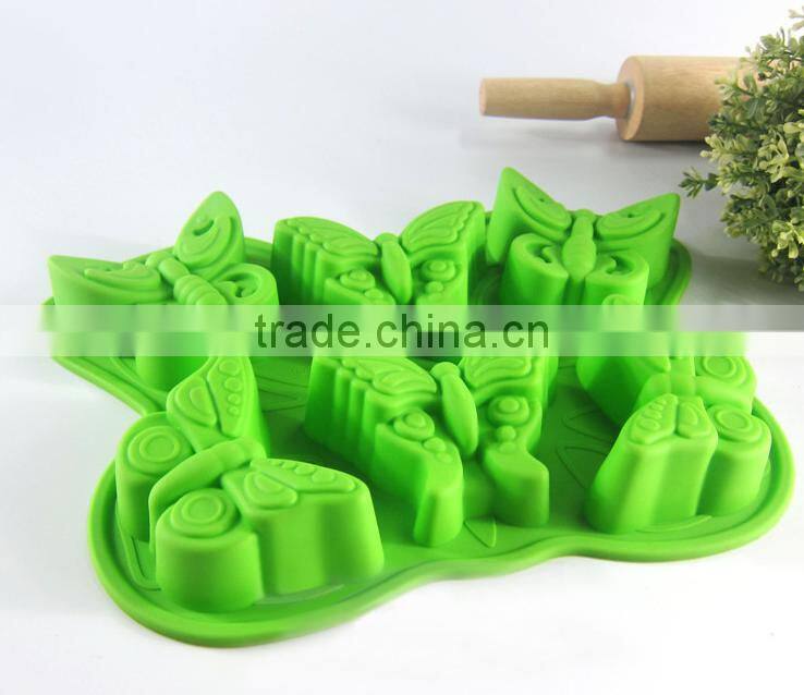 11004 butterfly shape baking silicon cake mould,animal foot print silicone baking mould