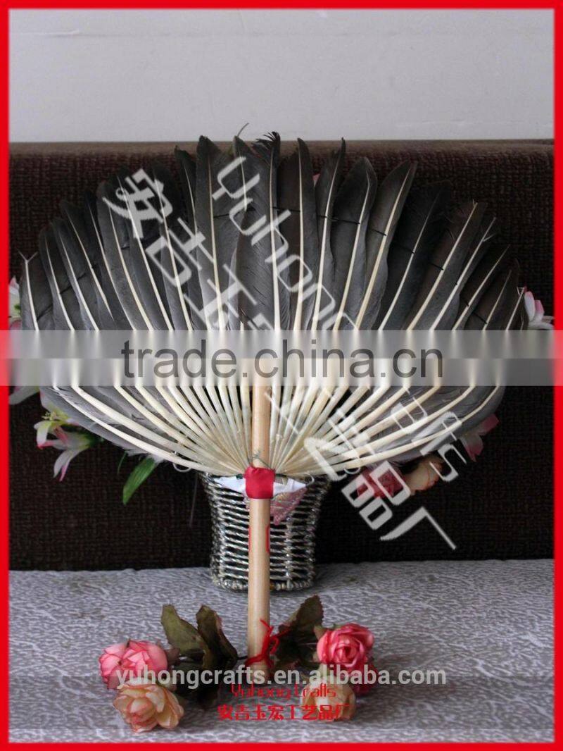 Portable Kongming Feather Hand Fan Good Quality Feather Fans