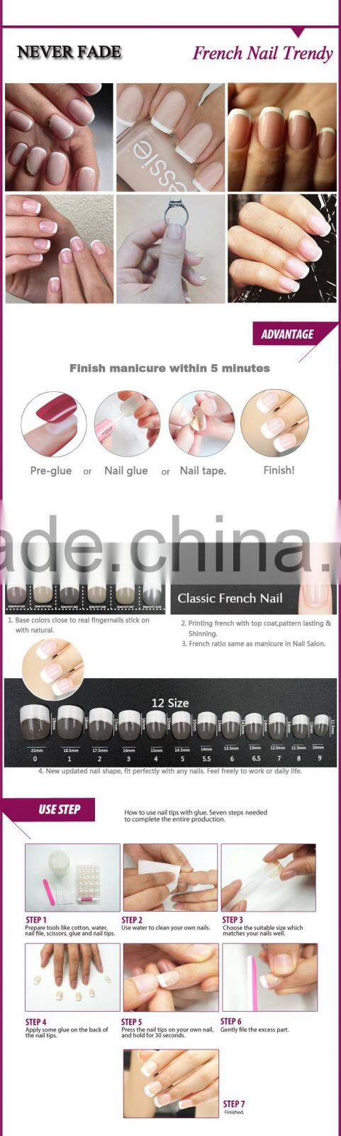 Newair Company Style Full Cover French Artificial Finger Nail For beauty girls