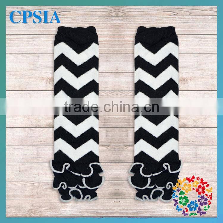 2014 Pink Chevron Ruffle Leg Warmers with shabby flower headband Baby Girls Leg warmer