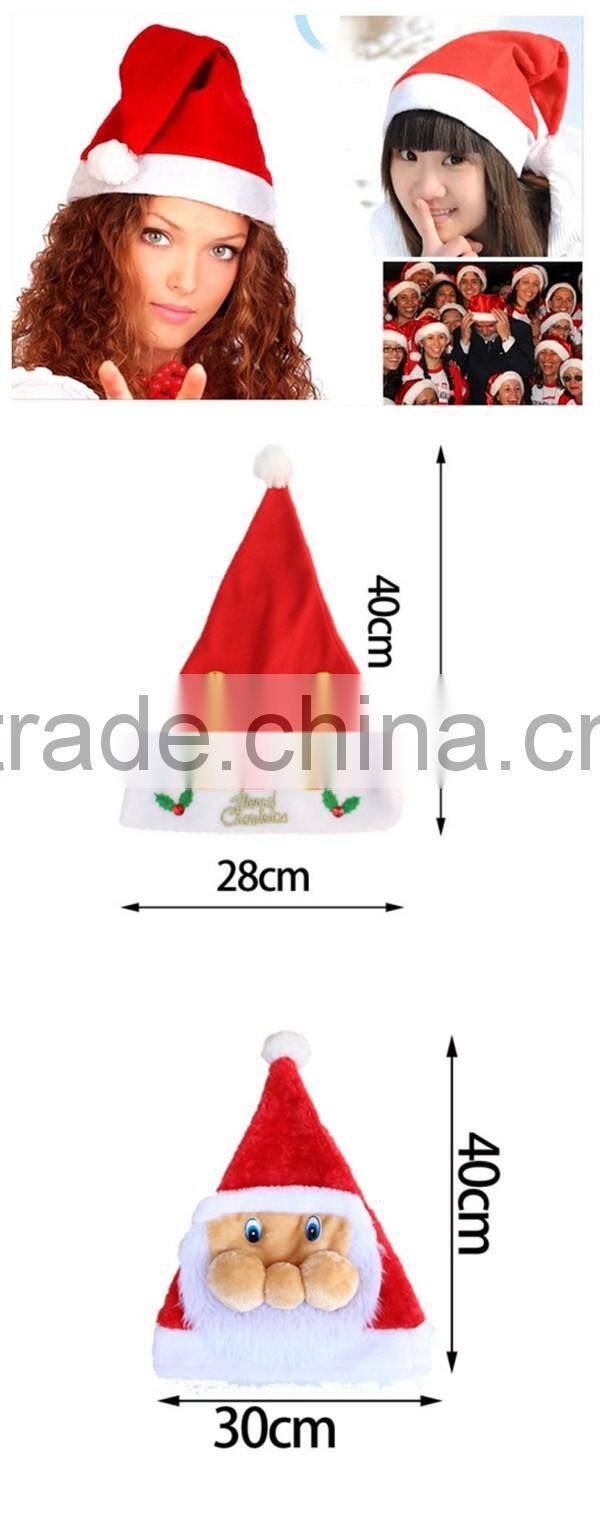 Cheap promotional custom christmas hats for christmas decoration