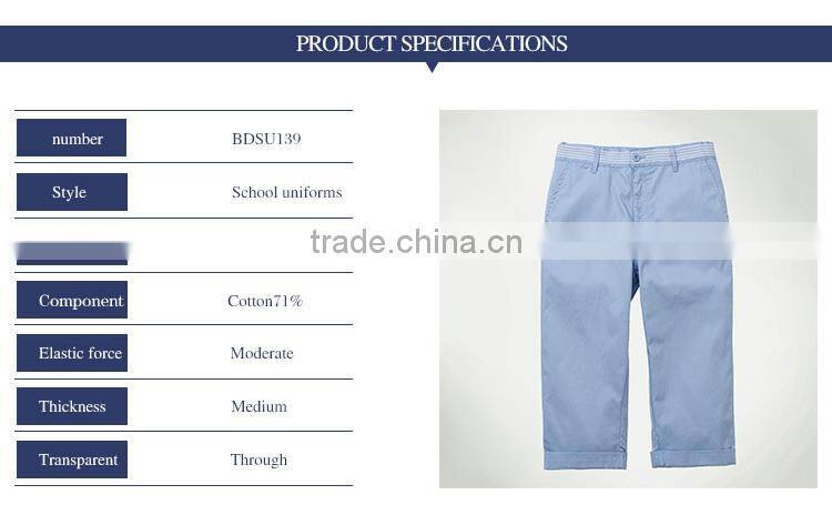 Custom school student Boys' and girls' trousers 2017 summer New England Children's navigation wind pants cropped trousers
