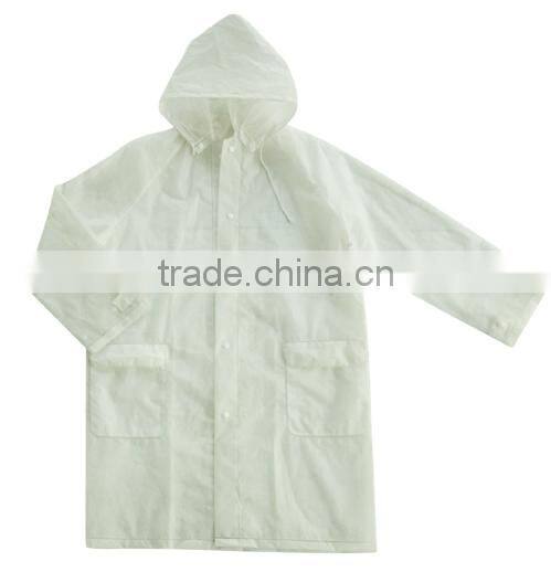 ADULT EMBOSSED/PLAIN PVC WATERPROOF JACKET LIGHT WEIGHT RAIN JACKET