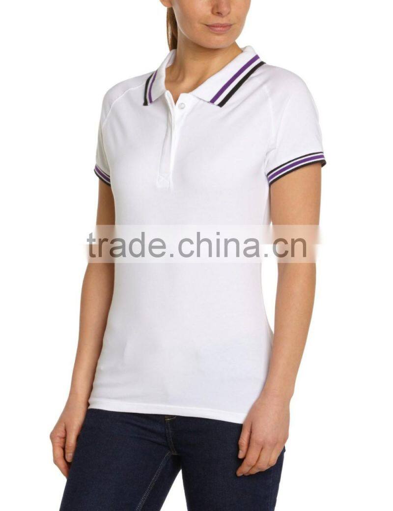 Ladies 100% polo t-shirt for sport design