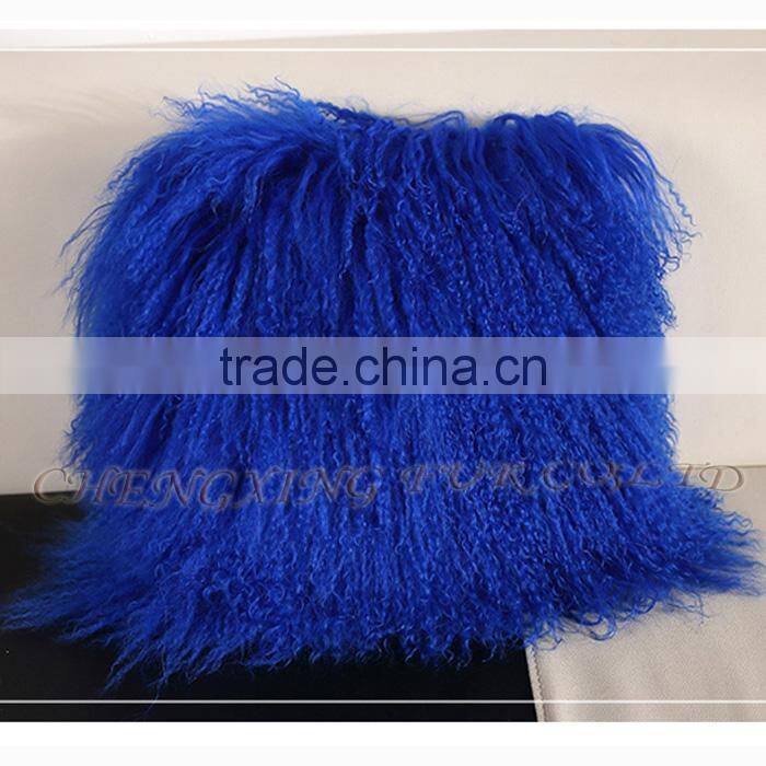 CX-D-04G New Fashion Genuine Mongolian Sheep Fur Latest Design Cushion Cover