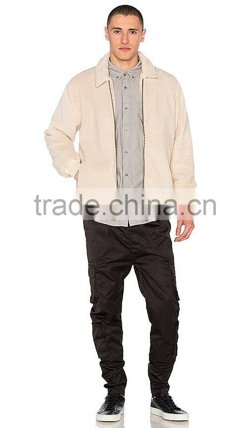 Custom china made warm winter velour jacket wholesale bomber mens jacket