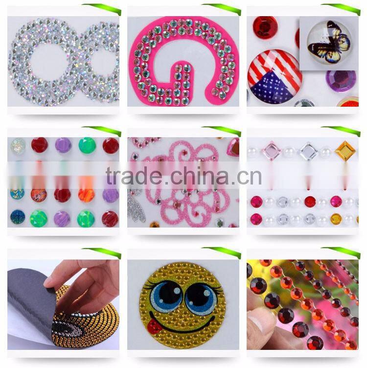self-adhesive acrylic gem stone sticker for mobiles
