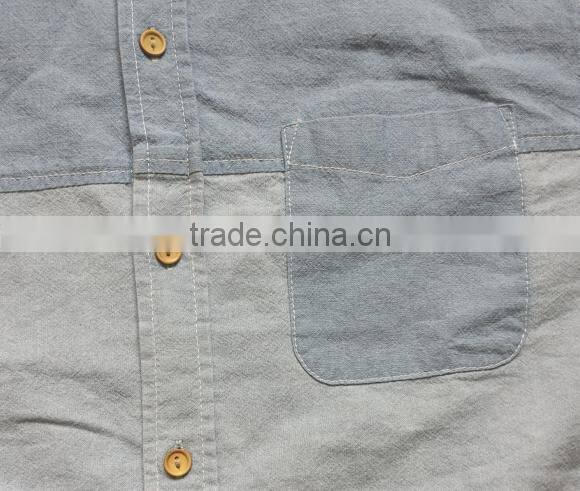 mens denim shirt , 100% cotton , all over printed 1682