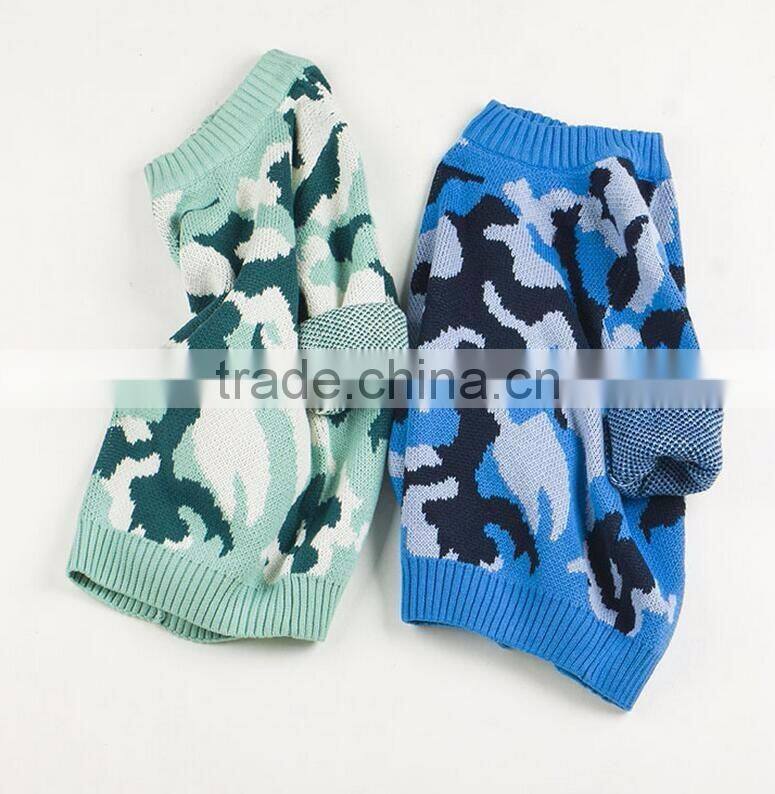 New Arrival Hand-made Sweater Design For Kid Wear Spring Children Clothes Camouflage