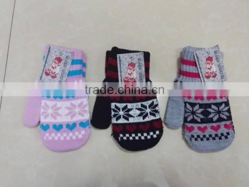 Knit Cheap Kids Mittens Funny Cute Colored Magic Children Gloves Wholesale