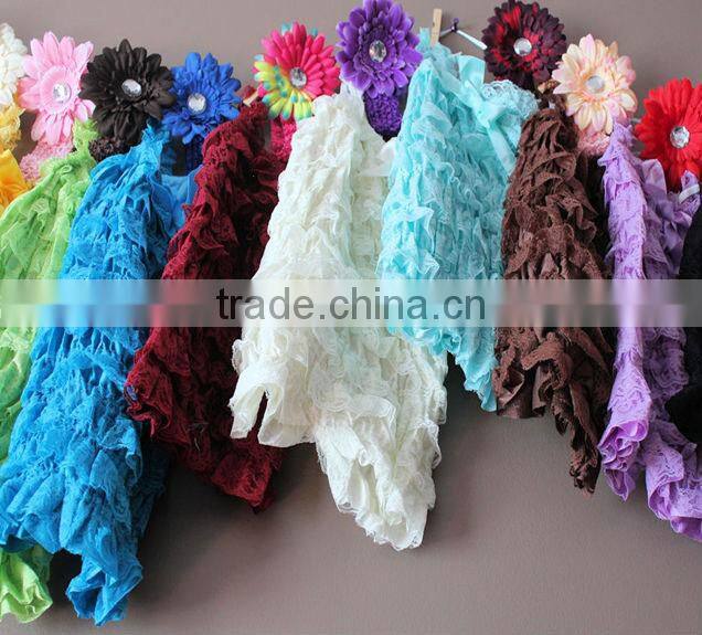 2013 High Quality Black Lace Petti Romper for Baby Girls Lovely Lace Petti Romper for Baby Girls