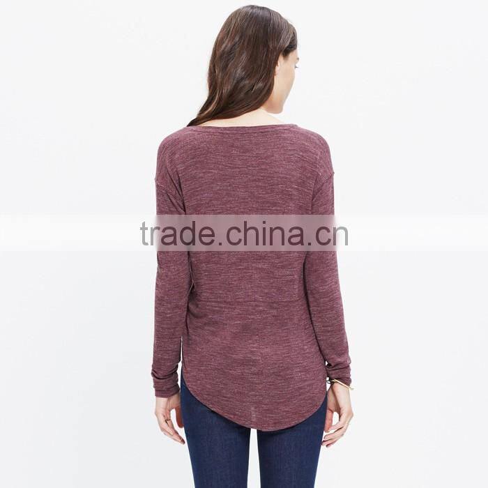 Women t shirt that extra-soft feel long-sleeve v-neck tee