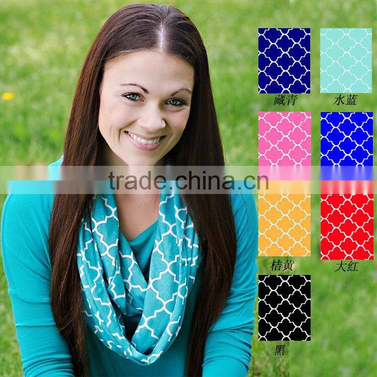 Red chevron cotton scarf women winter scarf