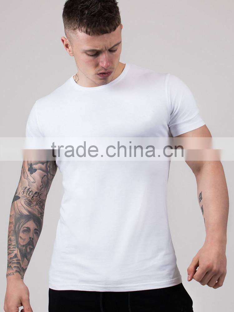95cotton 5spandex muscle mens tight fit t shirt
