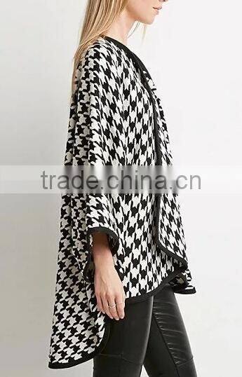 Runwaylover EY1049C wholesale new winter fashion cashmere cape poncho women duffle coat