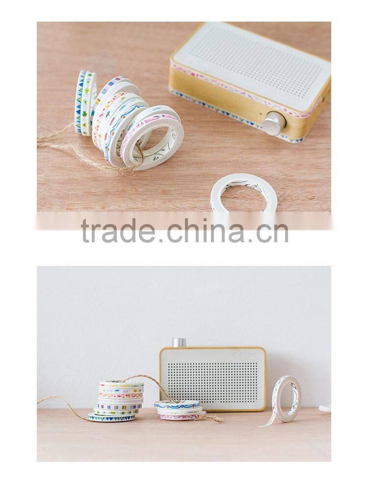 5mm*8m decoration washi paper customized adhesive paper planner accessories