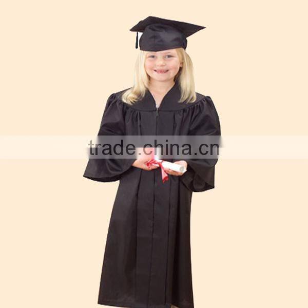 black graduation gown child, children graduation gown, kindergarten graduation gown