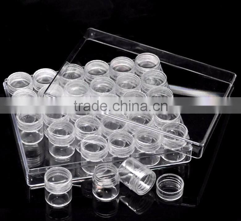 1PC Rectangle Acrylic Clear Beads Display W/Lid Storage Container