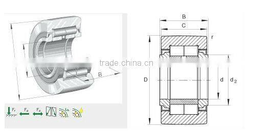 Single Row Track Roller Bearing NUTR20 Textile Machinery Bearing