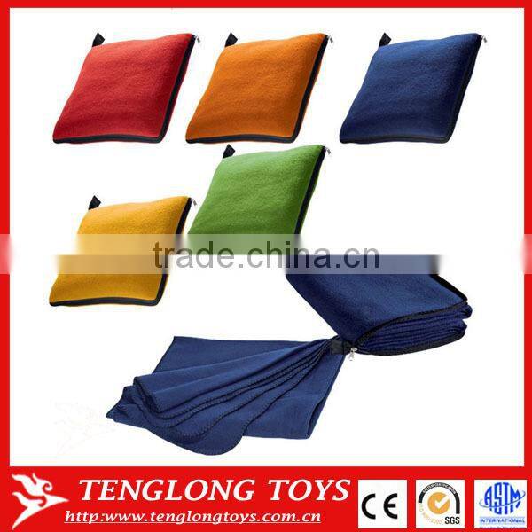 EN71 Approval plush inflatable decorative round shape throw pillow