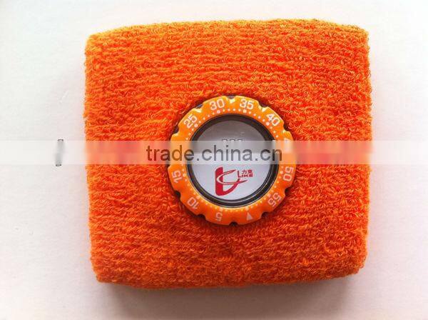 red solid number sweatband sports wristband