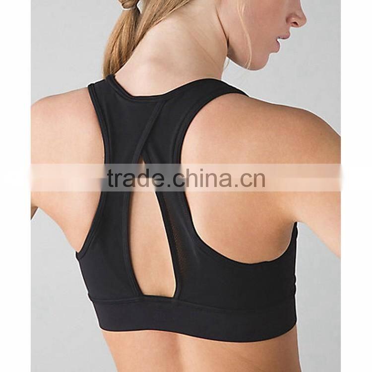 Womens Workout Padded Tops Running Yoga Stretchy Sports Bra