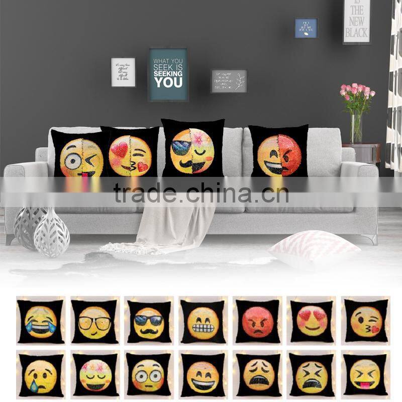 Newest Hot Selling Home Decorative Star Shaped Two-color Toned Reversible Sequin Pillows