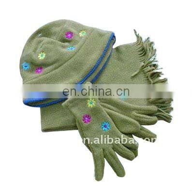 fashional newest pretty super soft cozy elegant polar fleece set