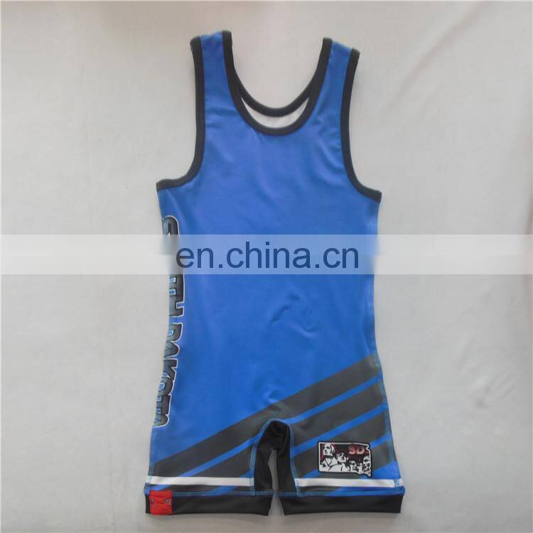 china manufacture high quality sublimated youth wrestling singlet