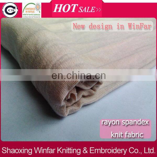 Winfar textile knit dyed viscose elastane fabric for Lady Dress