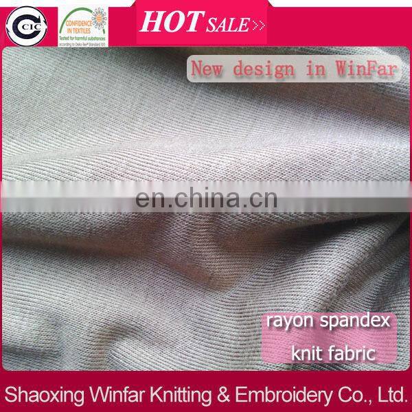 Winfar textile knited plain dyed jersey viscose spandex fabric
