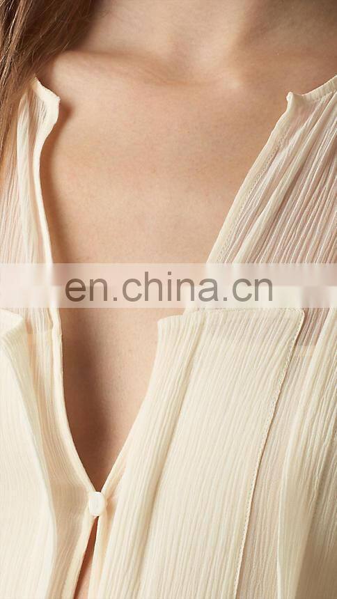 2016 Spring Design New In! Sexy V Neck Long Sleeve Korean Chiffon 40S Dress for Women NT6558