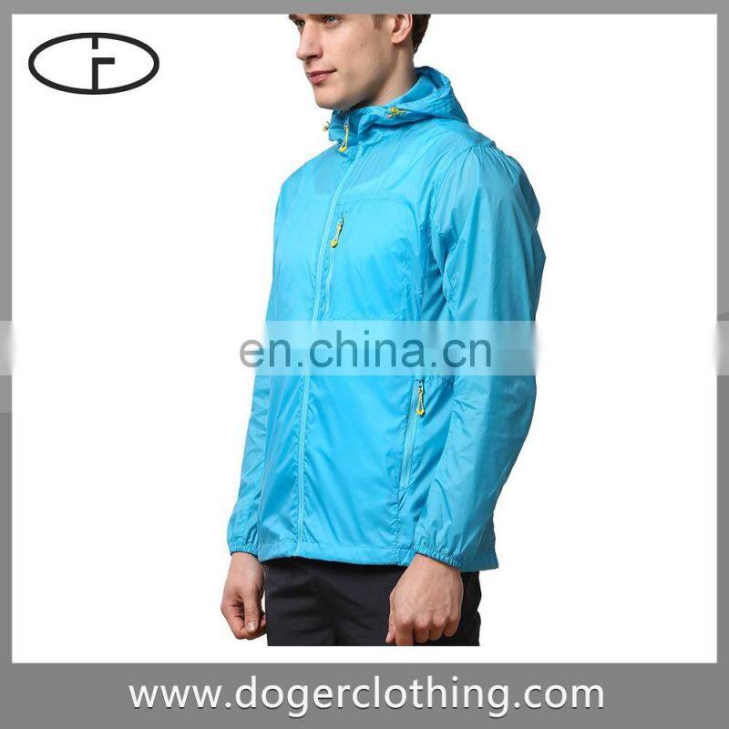 Volume supply color long sleeve hooded men's classic jacket