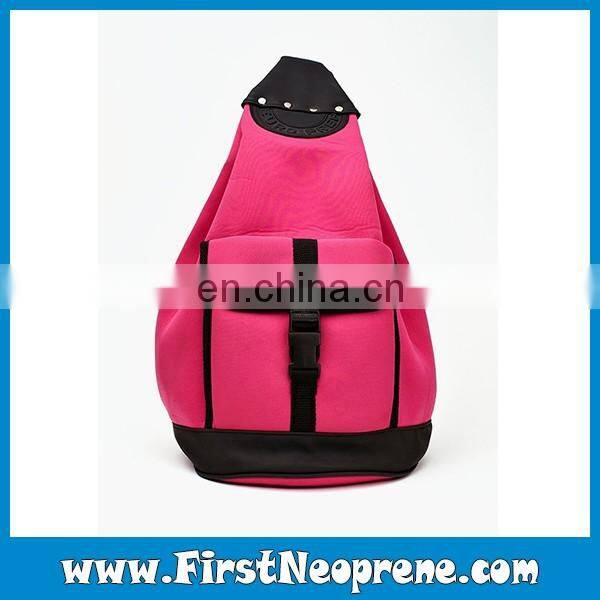 Pink With Black Fashion Ladies Neoprene Backpack