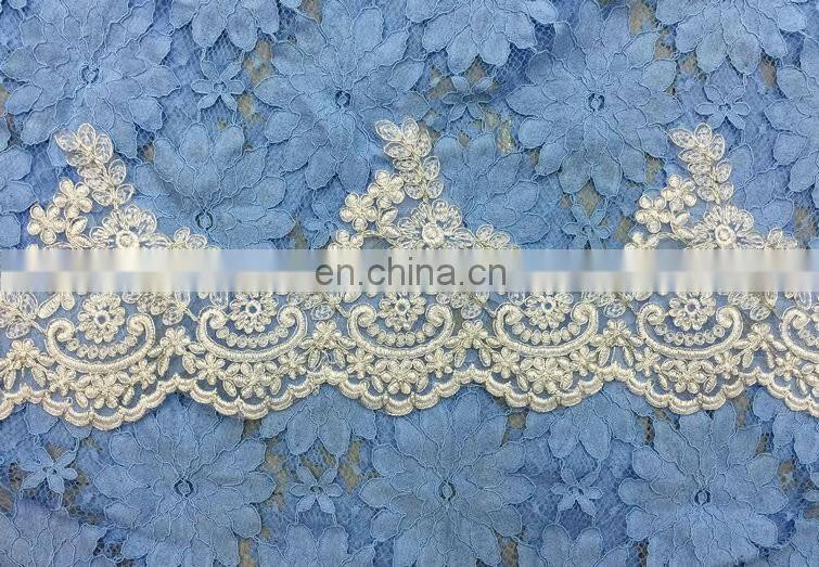 2016 manufacturer flower designs embroideried ivory bridal lace trimmings,embroidered bridal lace trim