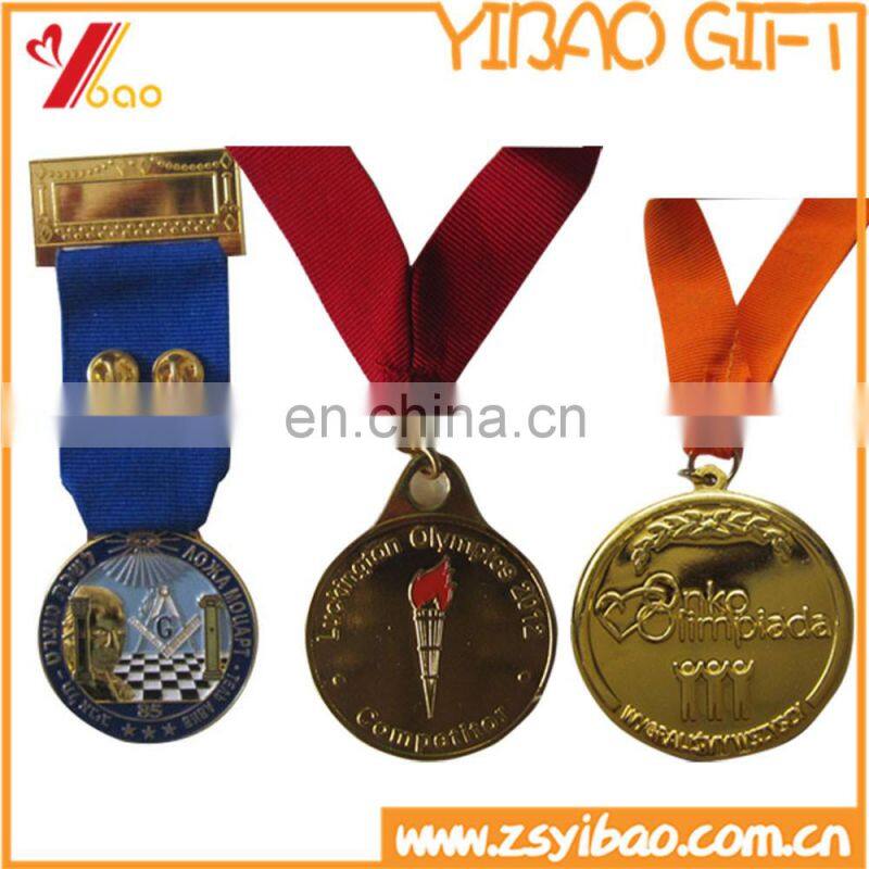 Competition custom award metal running sports medal with ribbon