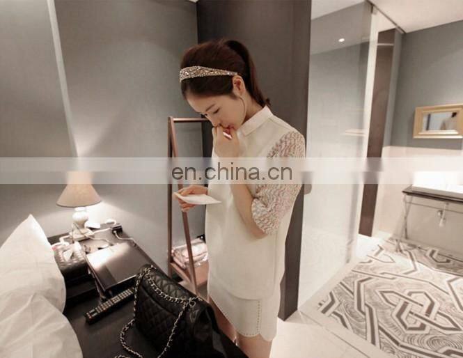 elastic headband with rhinestone pearl hair accessories bohemia crystal pearl elastic hair bands women