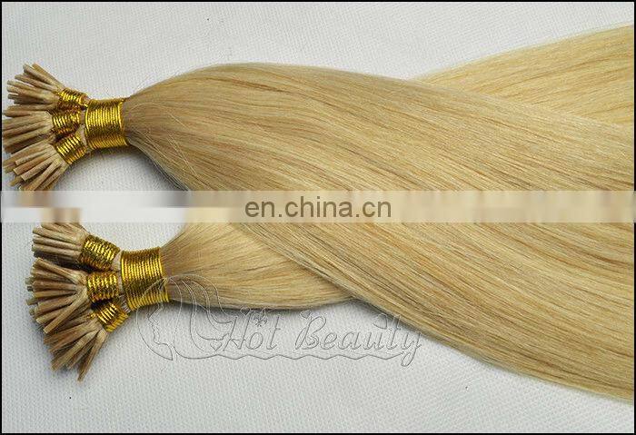 100% 16 inch Nail Tip Brazilian Human Hair Extensions