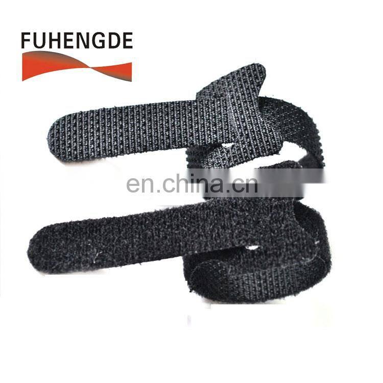 Black Strong Stickness Mushroom head hook back to back hook loop cable tie wrap