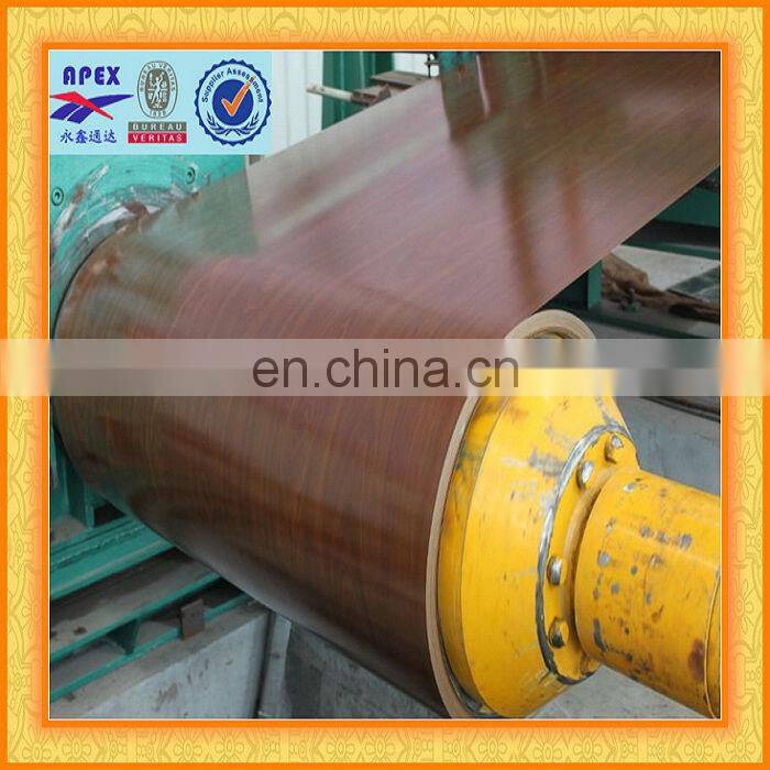 wooden grain coated PPGI PRE-PAINTED HOT-DIP ZINC COATED COIL FOR DECORATION