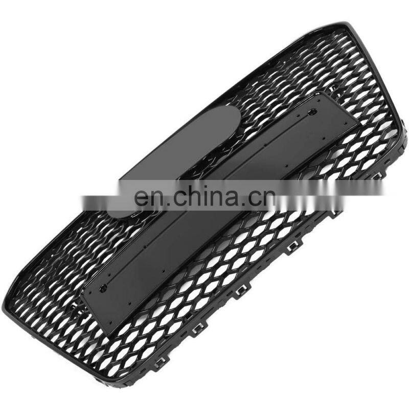 Honeycomb Center Grill Gloss Black Grille RS5 Style Fit 2013-2016 for Audi A5 S5