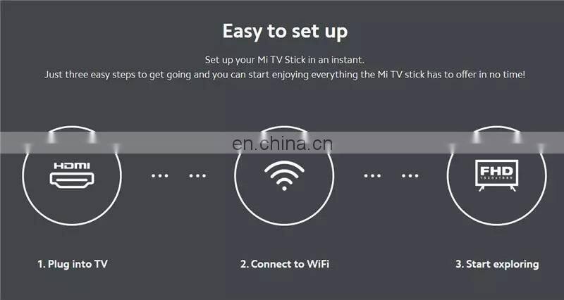 Global Version Mi TV Stick Android 4 K HDR 1GB RAM 8GB ROM Bluetooth 4.2 Mini TV Dongle Xiaomi Mi TV Stick