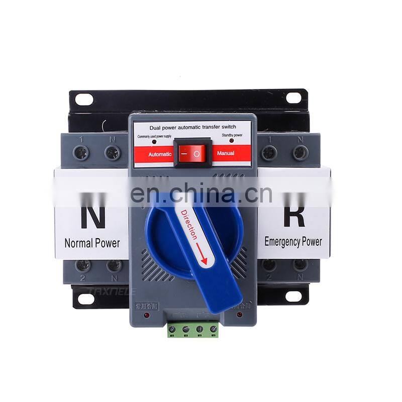 2P 4P ATS 63A 230V 380V Micro Circuit Breaker Dual Power Automatic transfer switch Auto transfer switch, dual power ats