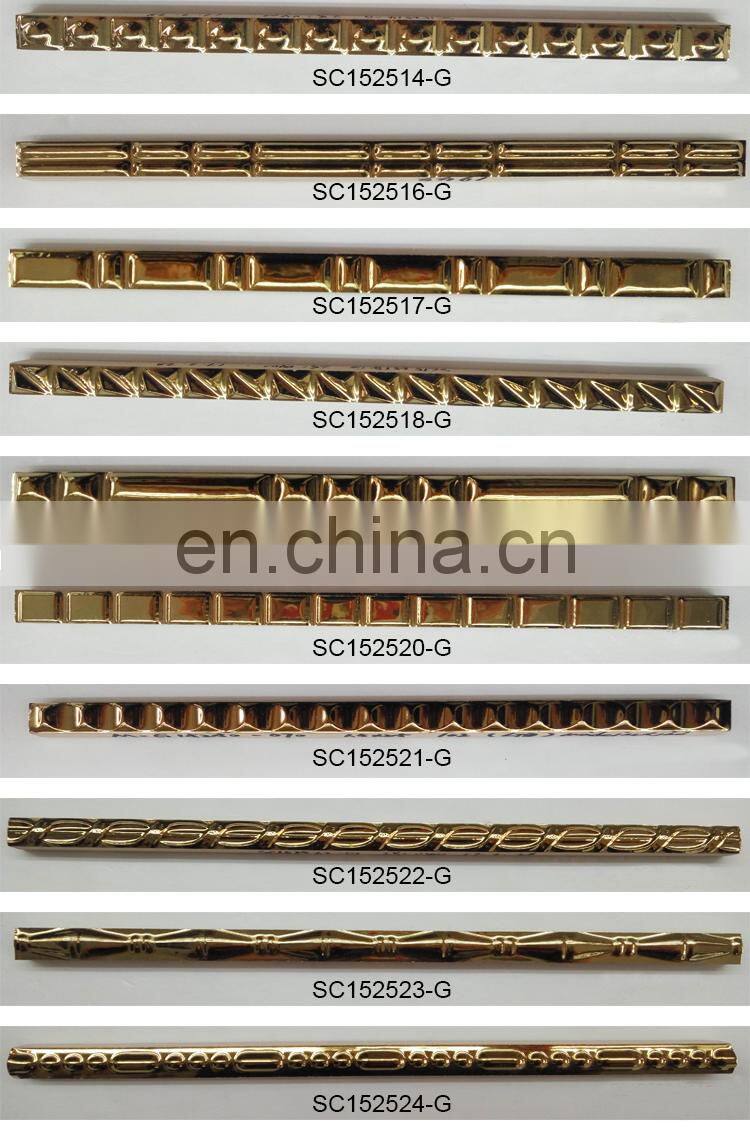 ceramic decoration tile customized size model 20*600mm border tile pencil tile