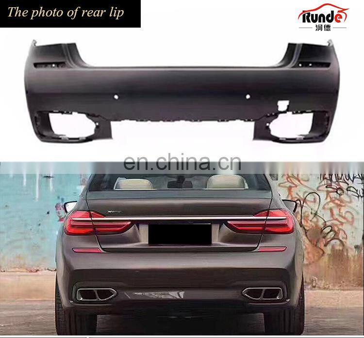 Runde Modified 760M Style PP Material Body Kit For 2016-In BMW 7 Series G11 G12 Front Bumper Rear Bumper Side Skirt Exhaust