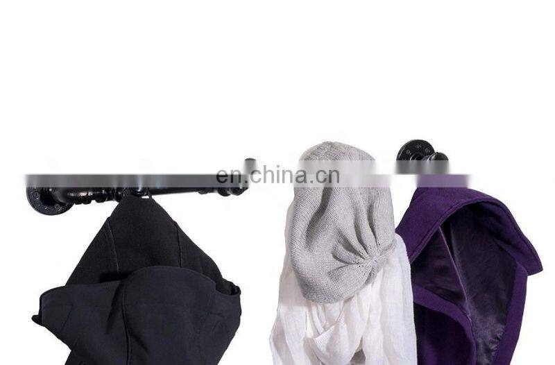 Heavy Duty Wall Mounted Metal Industrial Pipe Coat Rack