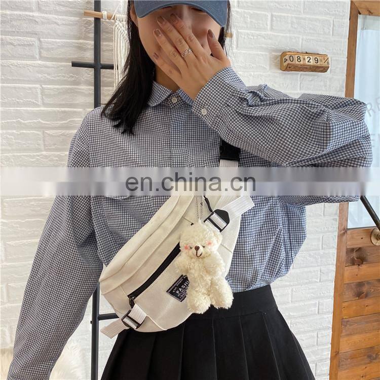 Trendy brand crossbody bag sports wild chest bag hip-hop one-shoulder female student waist bag