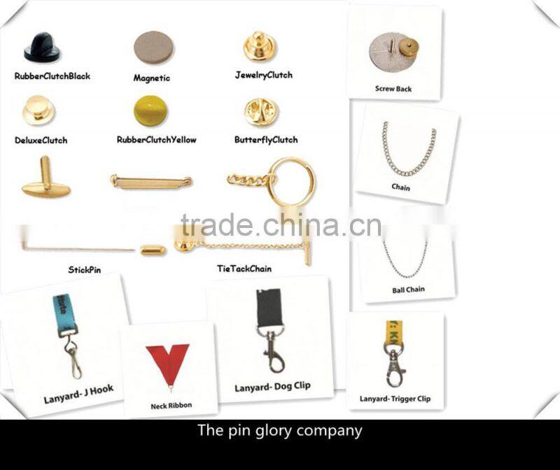 Custom lapel pin badge flag blue red and green dog tags